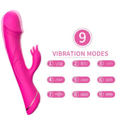 ARMONY - DILDO VIBRADOR CONEJO DE SILICONA FUCSIA